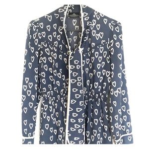 Heart print Neck Tie Dress